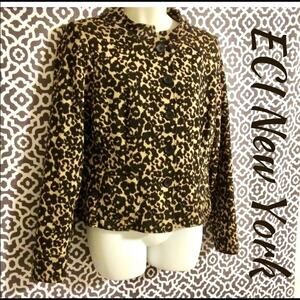 EUC Beautiful ECI NY Cheetah Print Jacket/Blazer